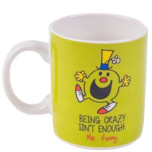 Mr Men Mr Funny Being Crazy Isn’t Enough Green Mug